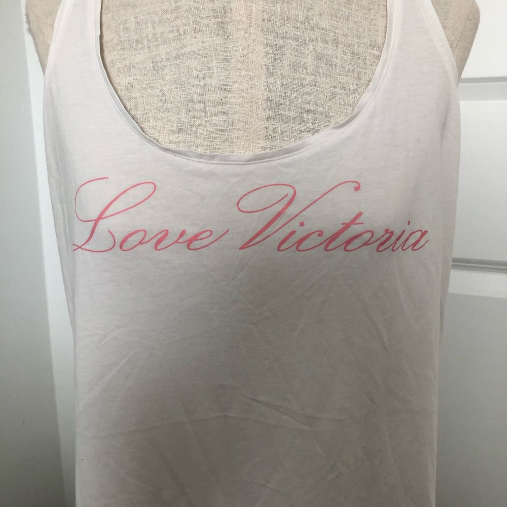 Victoria's Secret 'Love Victoria' White Tank Nightgown - Picture 4 of 6